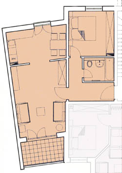 Grundriss der Wohnung